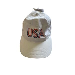 BIOWORLD USA Embroidered Baseball Cap White Adjustable Strap Patriotic Casual